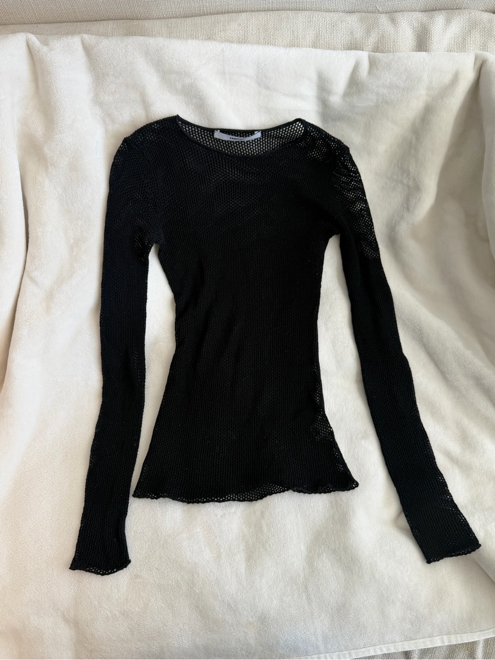 Tank Air Black Long-Sleeve Mesh Women’s Top